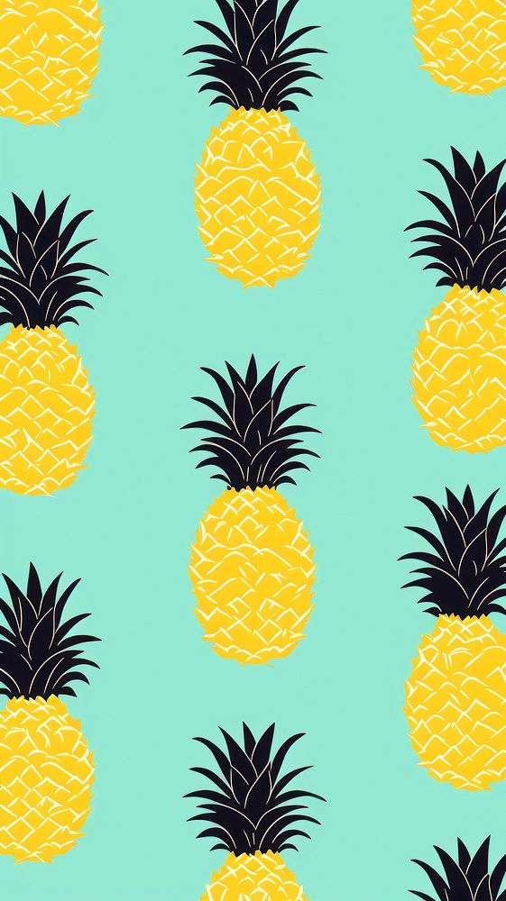 Pineapple pineapple backgrounds pattern. AI generated Image by rawpixel.