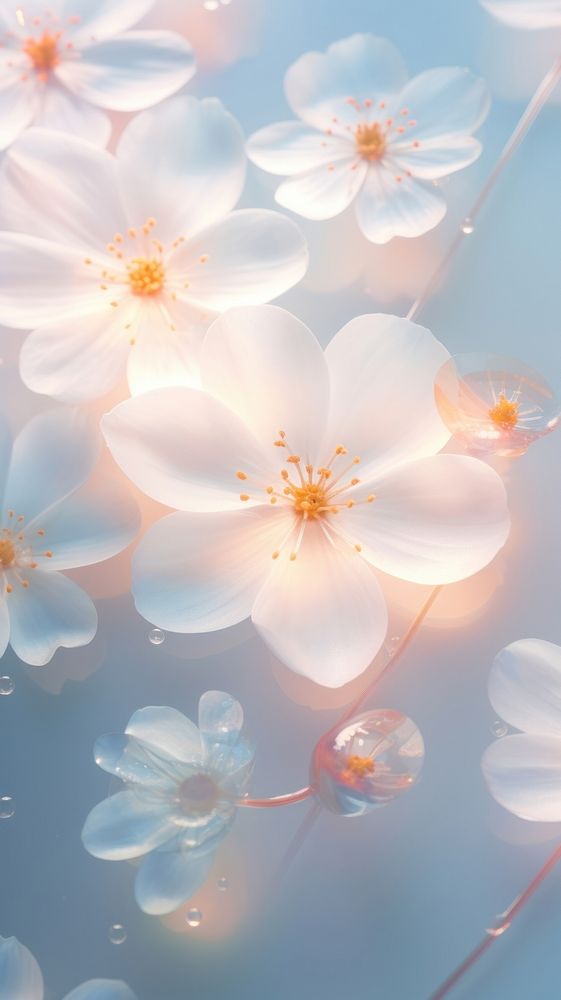 Flowers backgrounds blossom nature. AI generated Image by rawpixel.