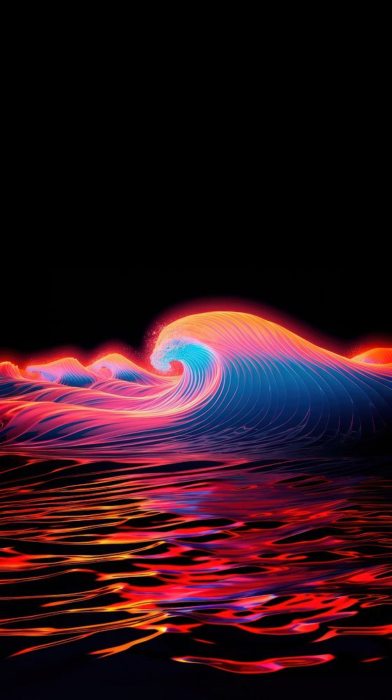 Wave outdoors pattern nature. AI generated Image by rawpixel.