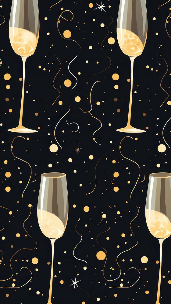 New year wallpaper glass champagne | Premium Photo Illustration - rawpixel