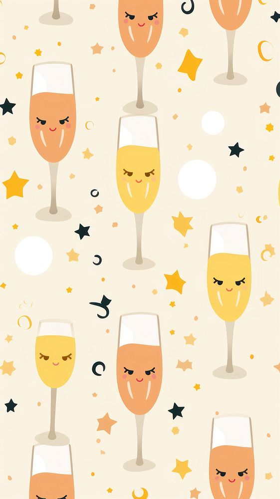 New year wallpaper glass champagne pattern. AI generated Image by rawpixel.