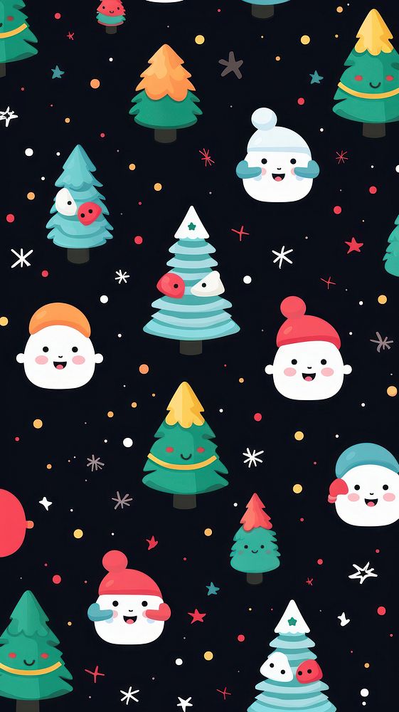 Christmas wallpaper pattern christmas winter. AI generated Image by rawpixel.