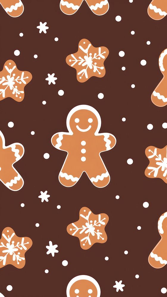 Christmas wallpaper gingerbread cookie christmas. AI generated Image by rawpixel.