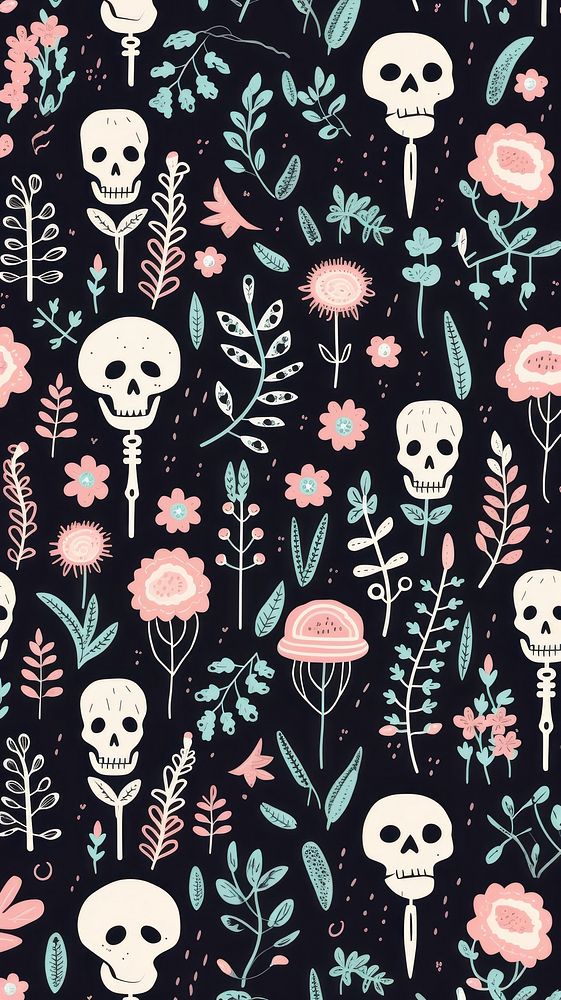 Skeleton pattern backgrounds creativity. AI generated Image by rawpixel.