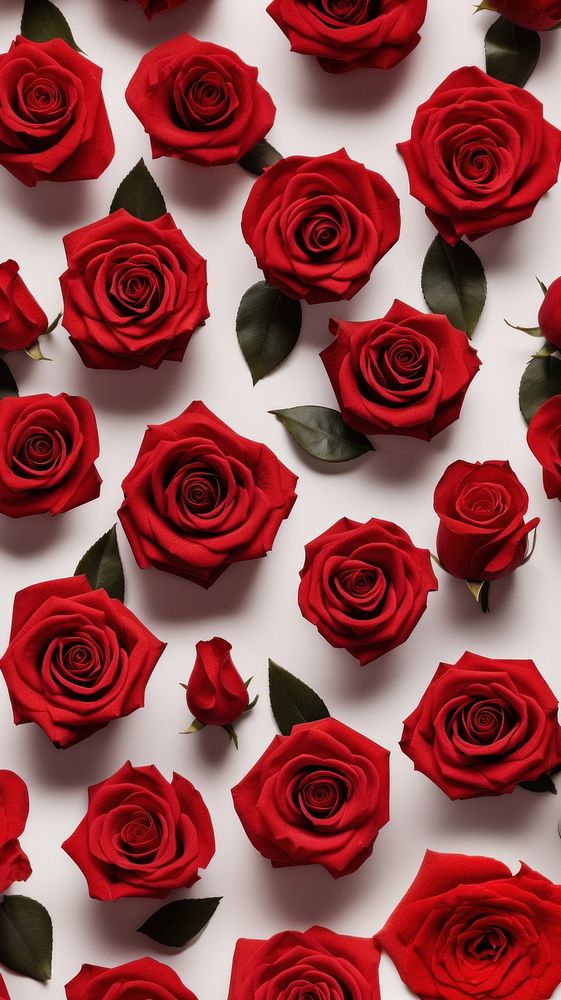 Red rose backgrounds pattern flower. Free Photo rawpixel