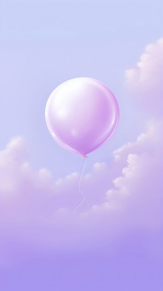 Balloon purple cloud outdoors. AI generated Image by rawpixel.