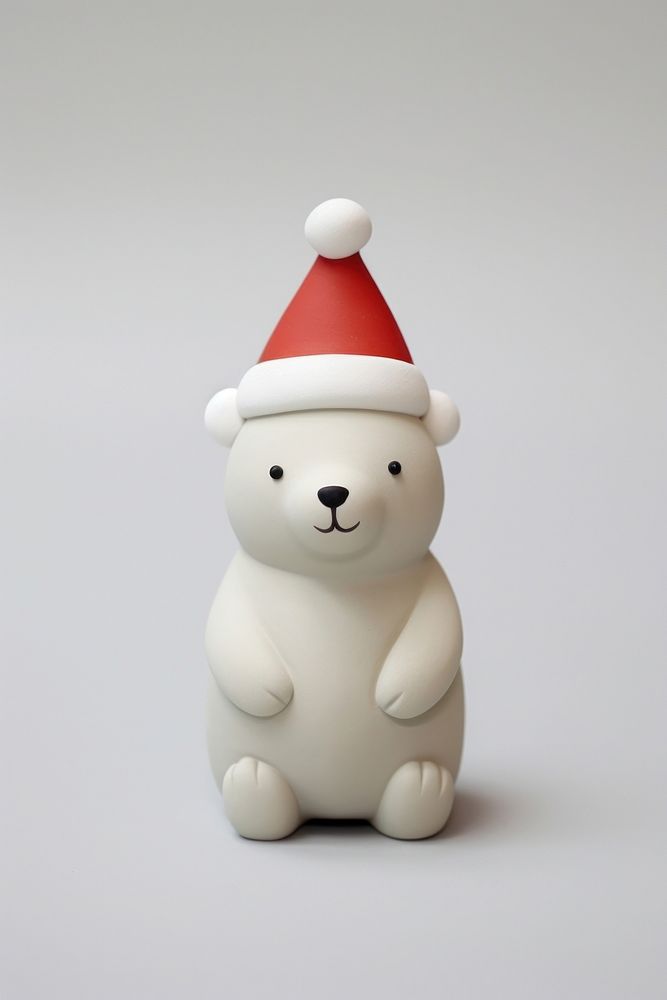 Christmas polar bear christmas figurine snowman. AI generated Image by rawpixel.