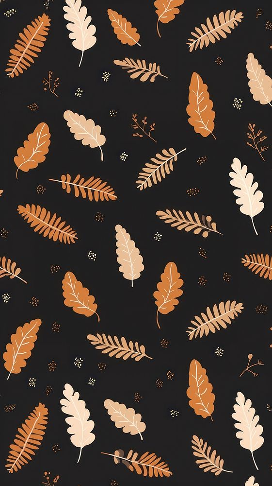 Oak leaf pattern backgrounds wallpaper. | Free Photo Illustration