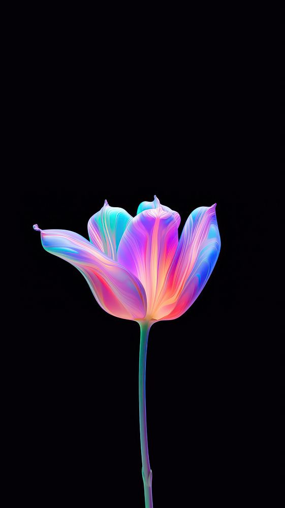 Pastel tulip flower purple petal. AI generated Image by rawpixel.