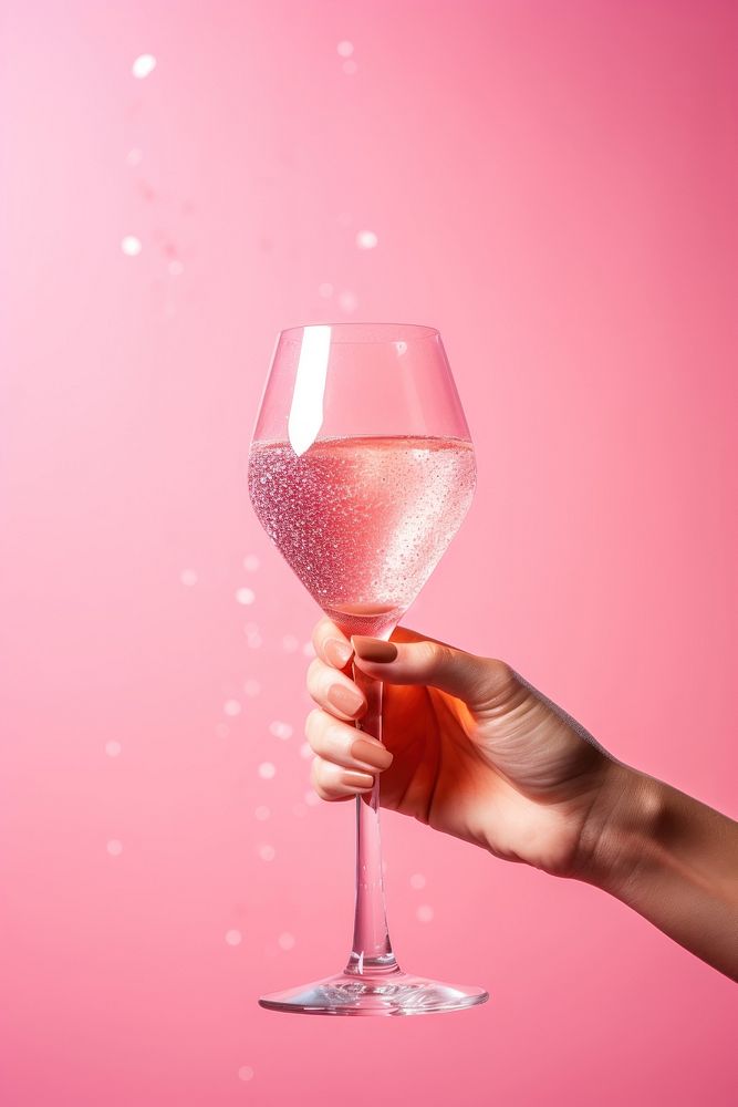 Hand holding cocktail glass celebration drink wine. AI generated Image by rawpixel.