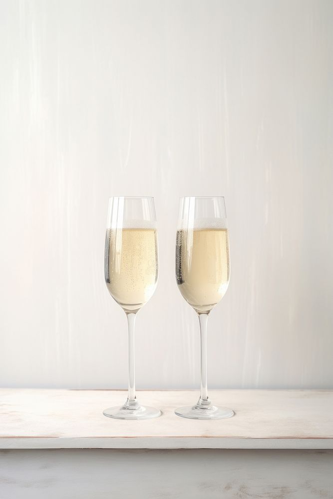 Champagne toast glass drink wine. AI generated Image by rawpixel.