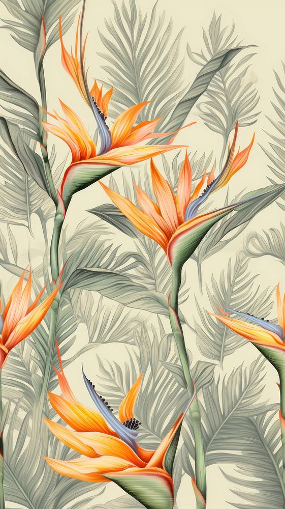 Backgrounds tropics pattern flower. AI generated Image by rawpixel.
