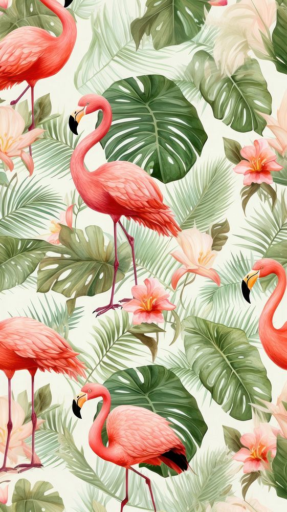 Flamingo bird outdoors tropics. AI generated Image by rawpixel.