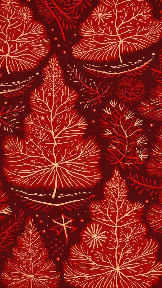 Christmas wallpaper pattern christmas tree. AI generated Image by rawpixel.