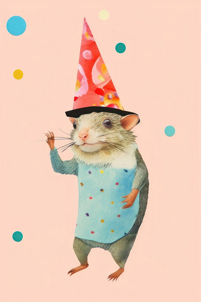 Mouse character dancing rat rodent animal. AI generated Image by rawpixel.