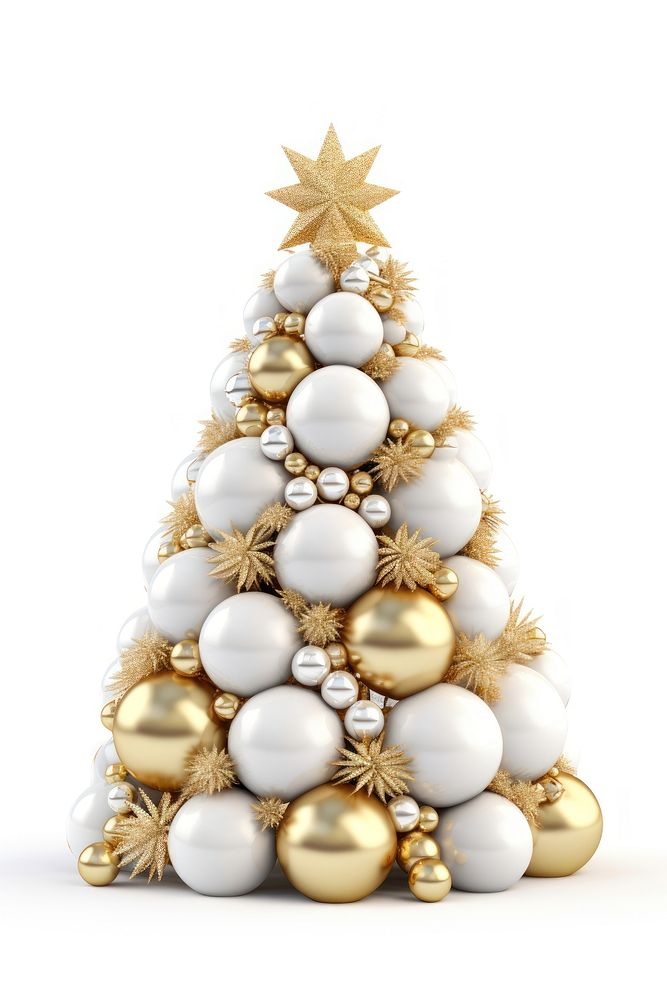 Christmas tree christmas ornament white. AI generated Image by rawpixel.