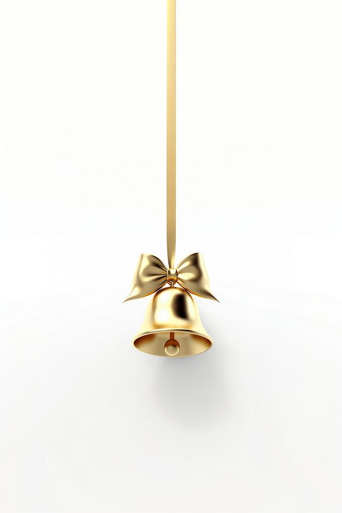 Christmas Bell christmas gold bell. AI generated Image by rawpixel.
