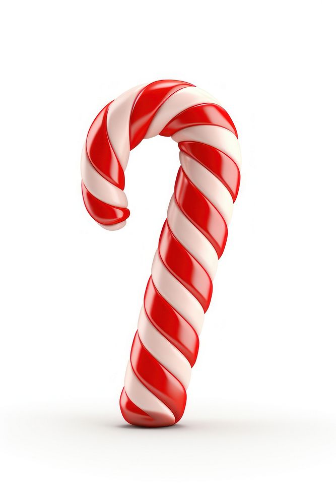 A cute candy cane decoration christmas white background. AI generated Image by rawpixel.