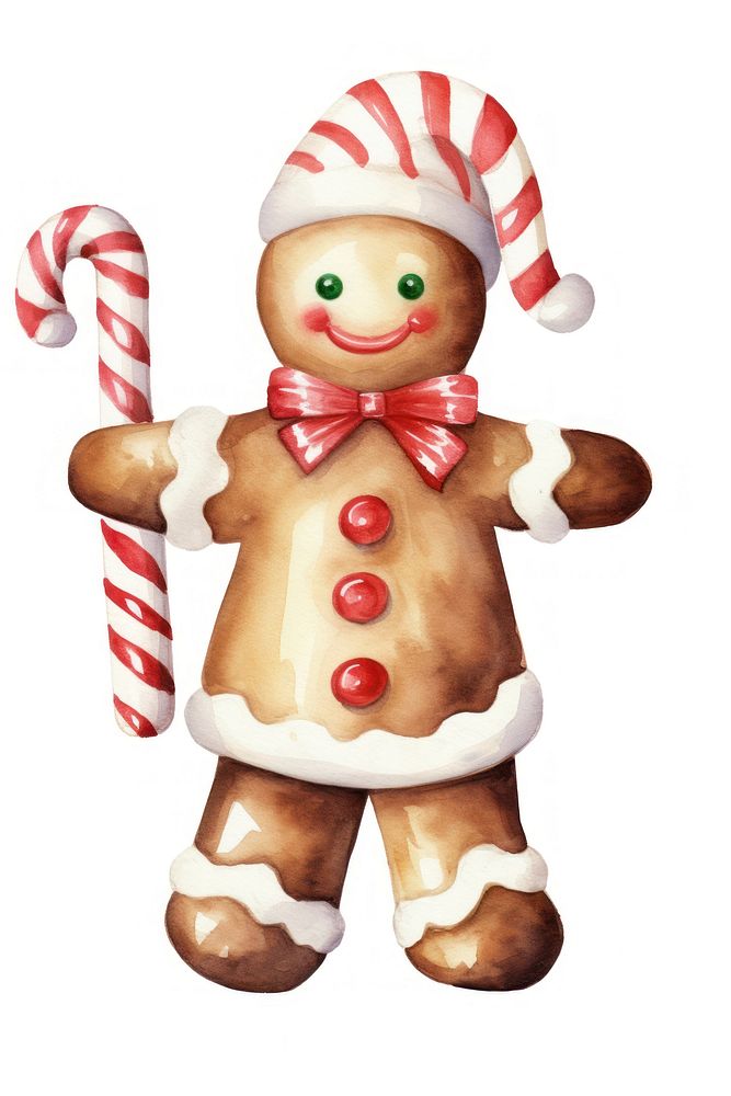 PNG Gingerbread cookie christmas snowman. AI generated Image by rawpixel.