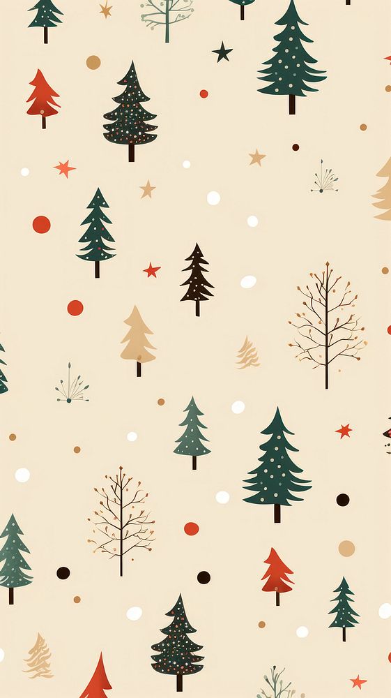Christmas tree backgrounds pattern plant. AI generated Image by rawpixel.