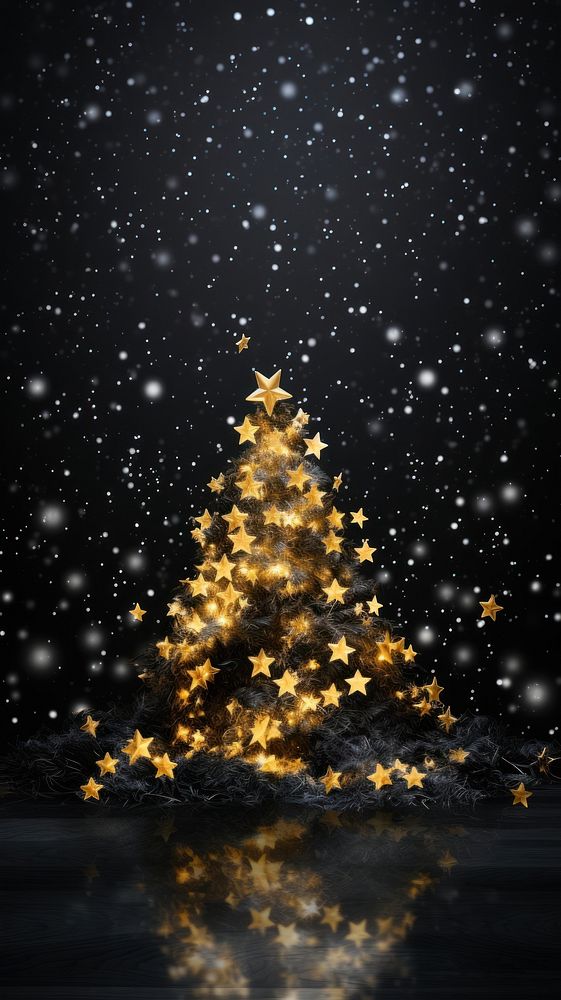 Christmas tree light night star. | Free Photo Illustration - rawpixel