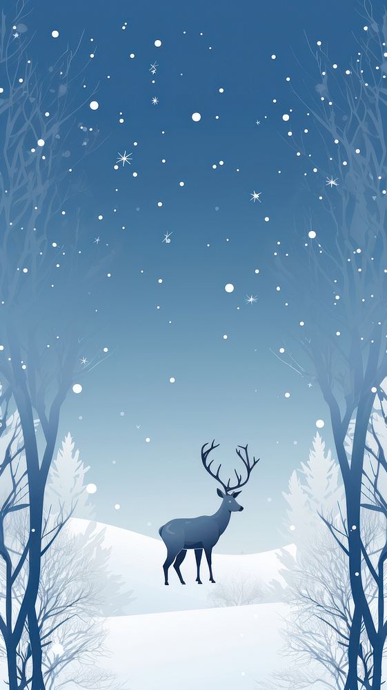 Reindeer christmas outdoors nature. AI generated Image by rawpixel.