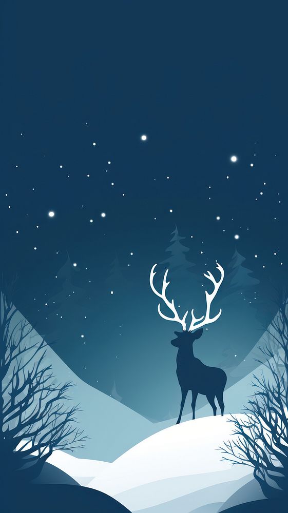 Reindeer outdoors nature animal. AI generated Image by rawpixel.