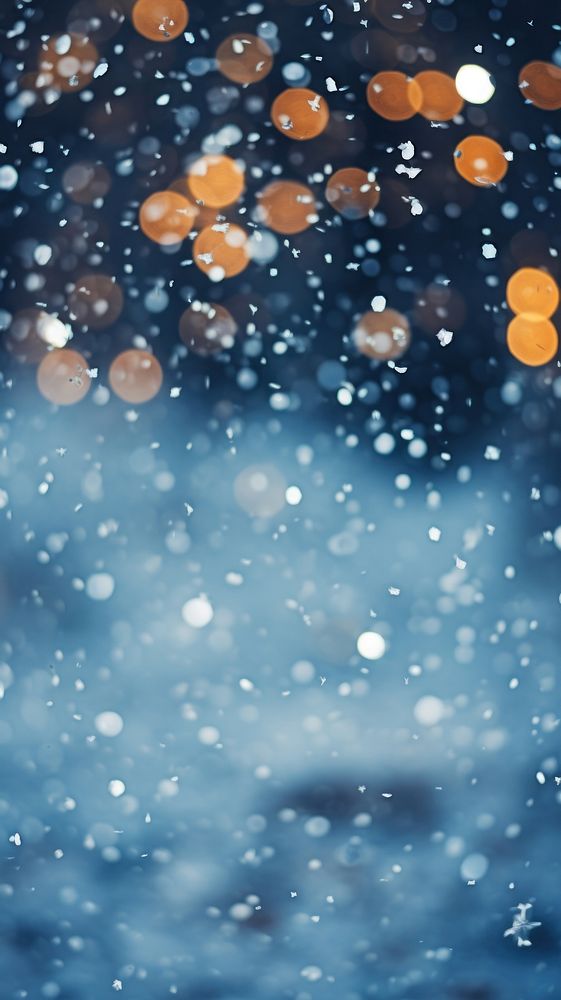 Light bokeh snow christmas outdoors. AI generated Image by rawpixel.