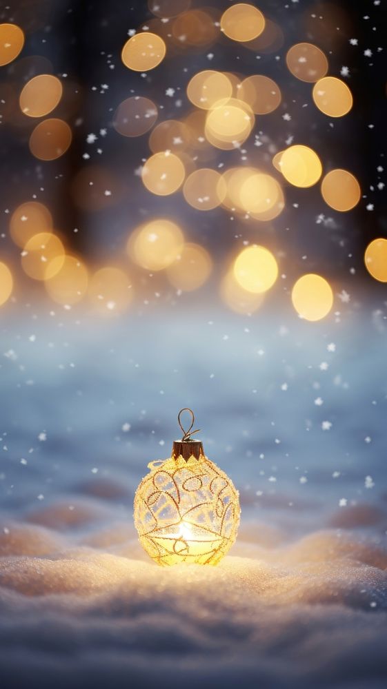Christmas lighting outdoors nature. AI generated Image by rawpixel.
