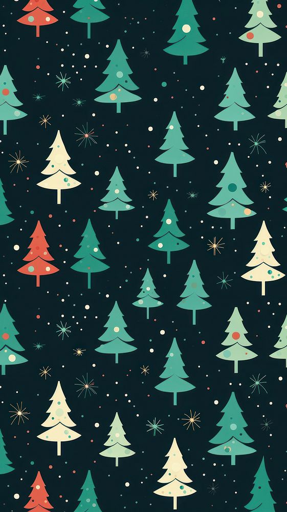 Christmas tree pattern illuminated backgrounds. AI generated Image by rawpixel.