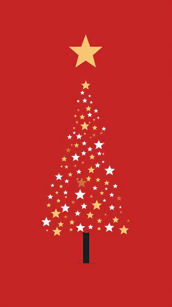 Christmas tree symbol star red. AI generated Image by rawpixel.