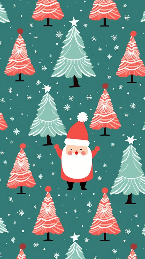 Christmas tree pattern winter backgrounds. AI generated Image by rawpixel.