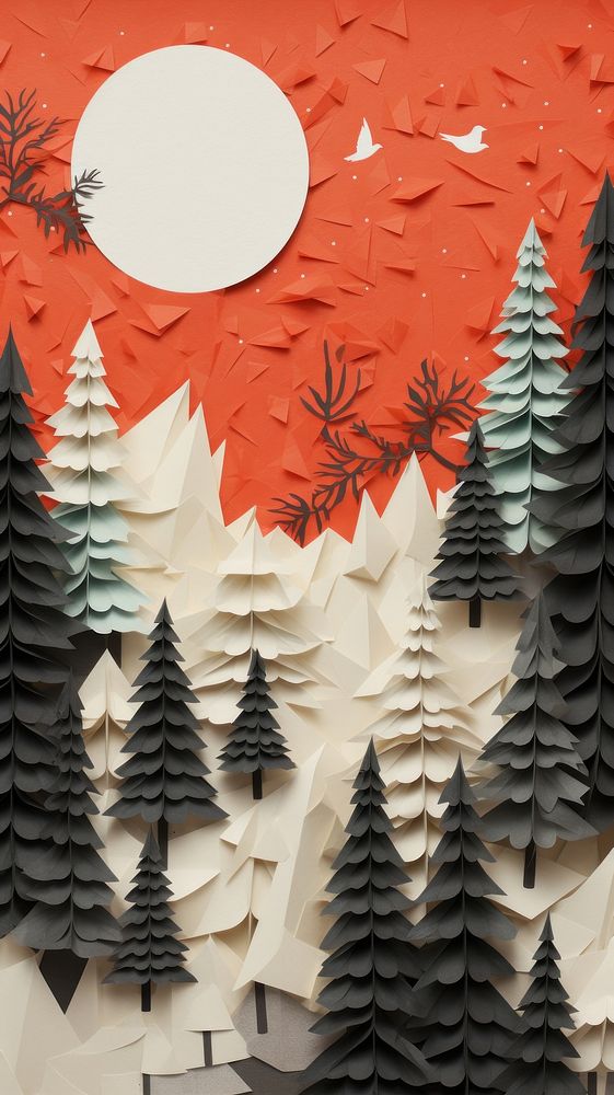 Christmas paper art backgrounds. AI generated Image by rawpixel.