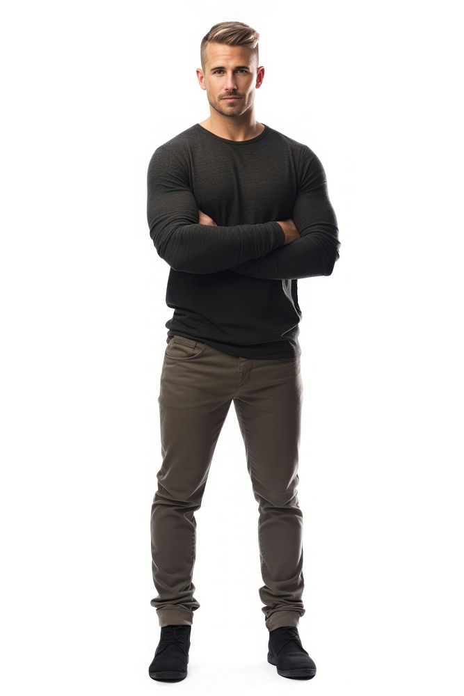 Standing sweater sleeve adult. AI generated Image by rawpixel.