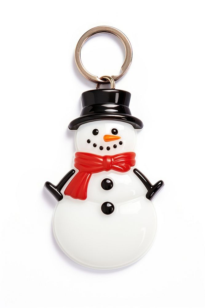 Snowman keychain winter white. AI generated Image by rawpixel.