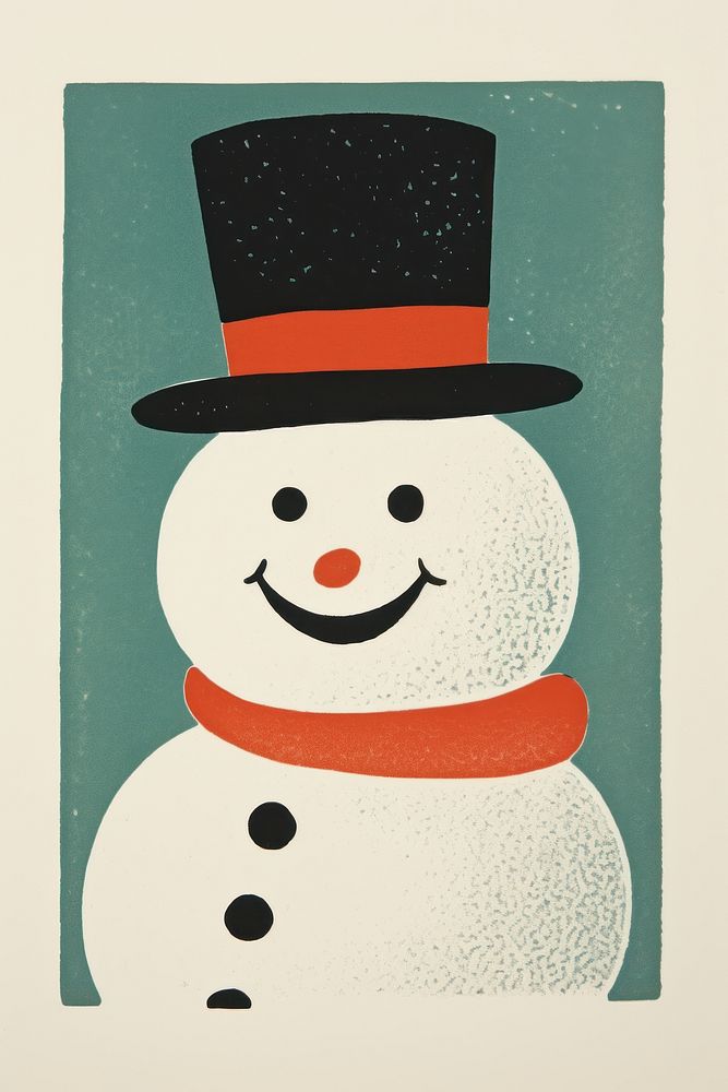 The snow man snowman anthropomorphic representation. AI generated Image by rawpixel.