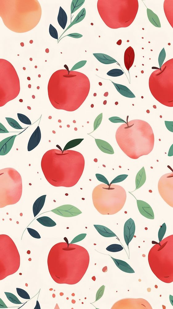 Apple pattern backgrounds apple. AI generated Image by rawpixel.