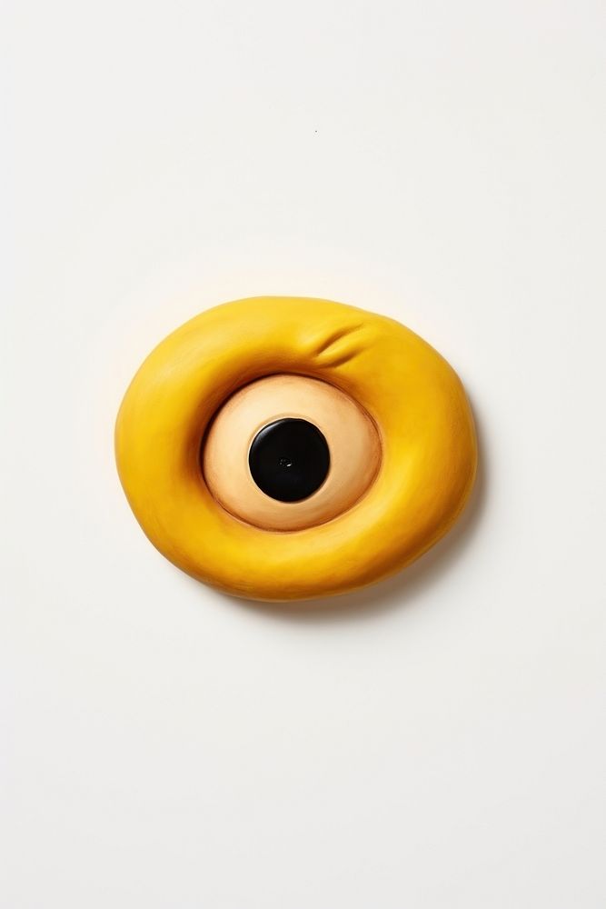 Cartoon eye white background confectionery simplicity. AI generated Image by rawpixel.