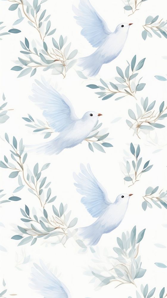 Dove backgrounds wallpaper pattern. AI generated Image by rawpixel.