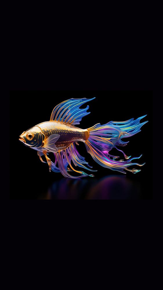 Gold fish animal underwater goldfish. AI generated Image by rawpixel.