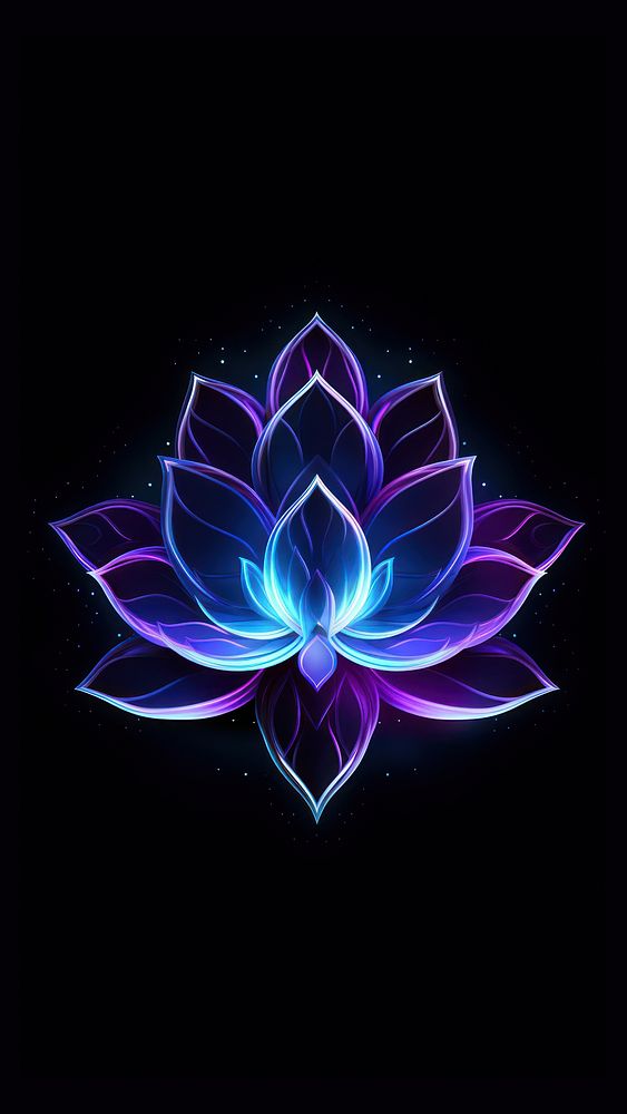 Lotus light pattern flower. AI generated Image by rawpixel.
