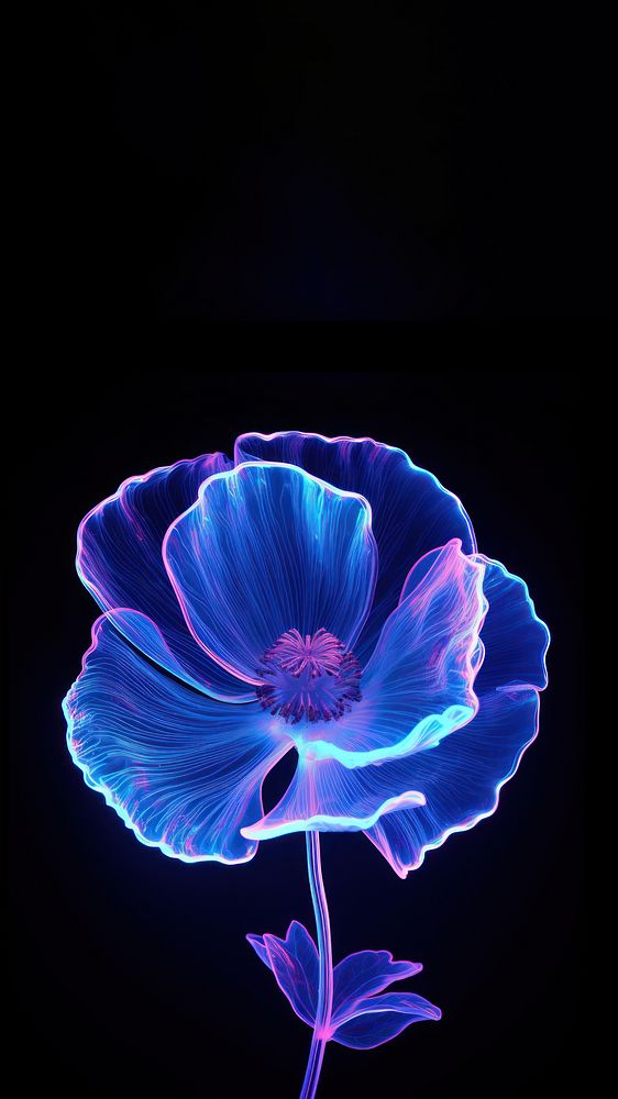 Poppy violet light inflorescence. AI generated Image by rawpixel.