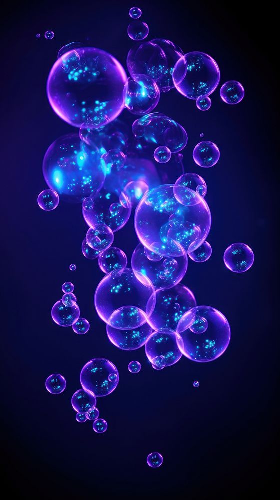 Tiny bubbles pattern light night. AI generated Image by rawpixel.