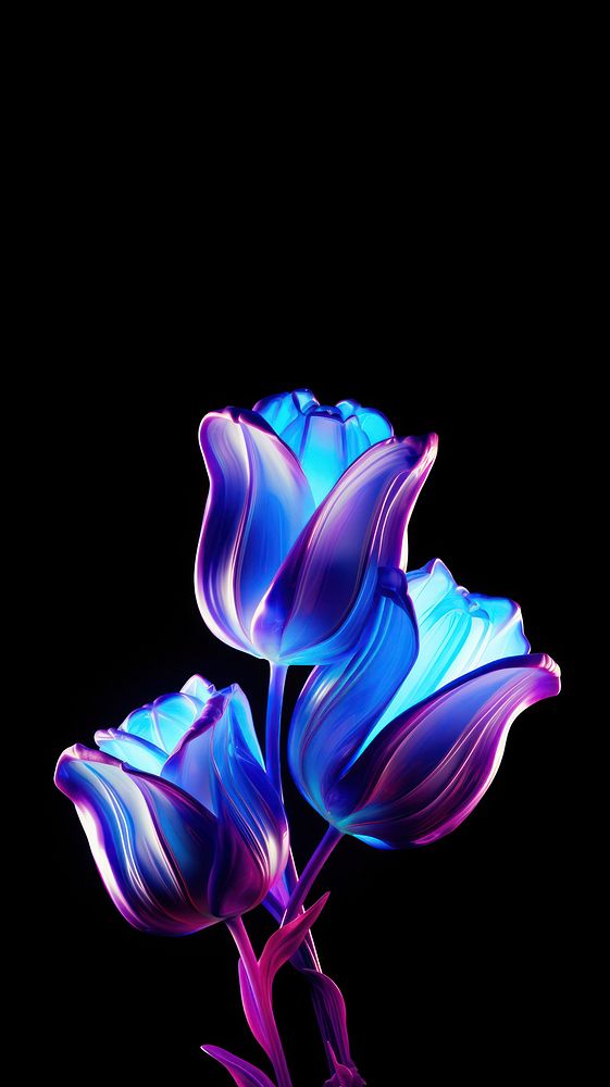 Tulip flower purple violet. AI generated Image by rawpixel.