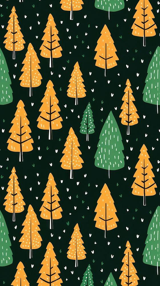 Pine tree pattern christmas backgrounds. AI generated Image by rawpixel.