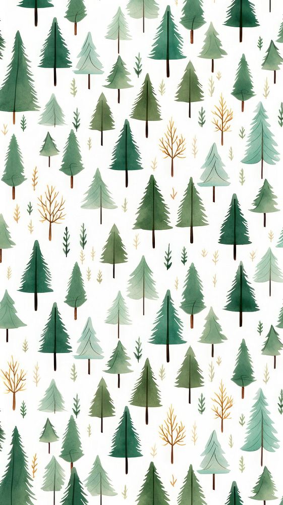 Pine tree pattern backgrounds christmas. AI generated Image by rawpixel.