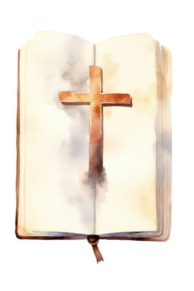 Bible cross symbol book. AI generated Image by rawpixel.