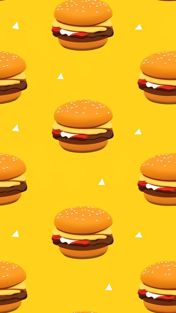 Burger backgrounds pattern food. AI generated Image by rawpixel.
