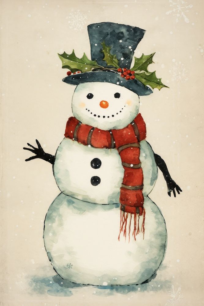 Snowman snowman winter anthropomorphic. AI generated Image by rawpixel.