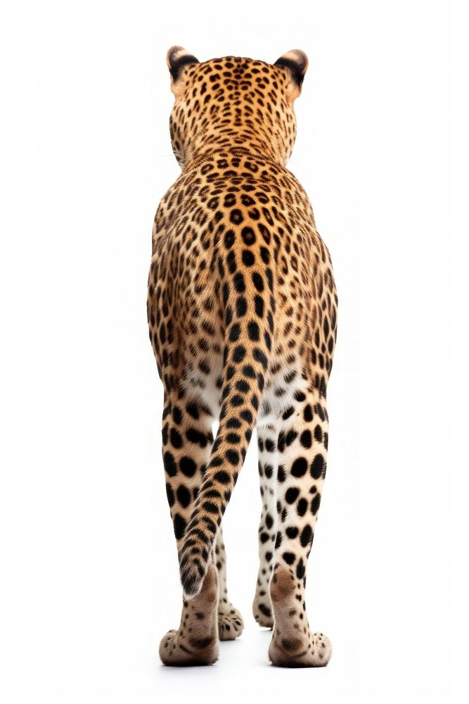Leopard wildlife standing cheetah. AI generated Image by rawpixel.